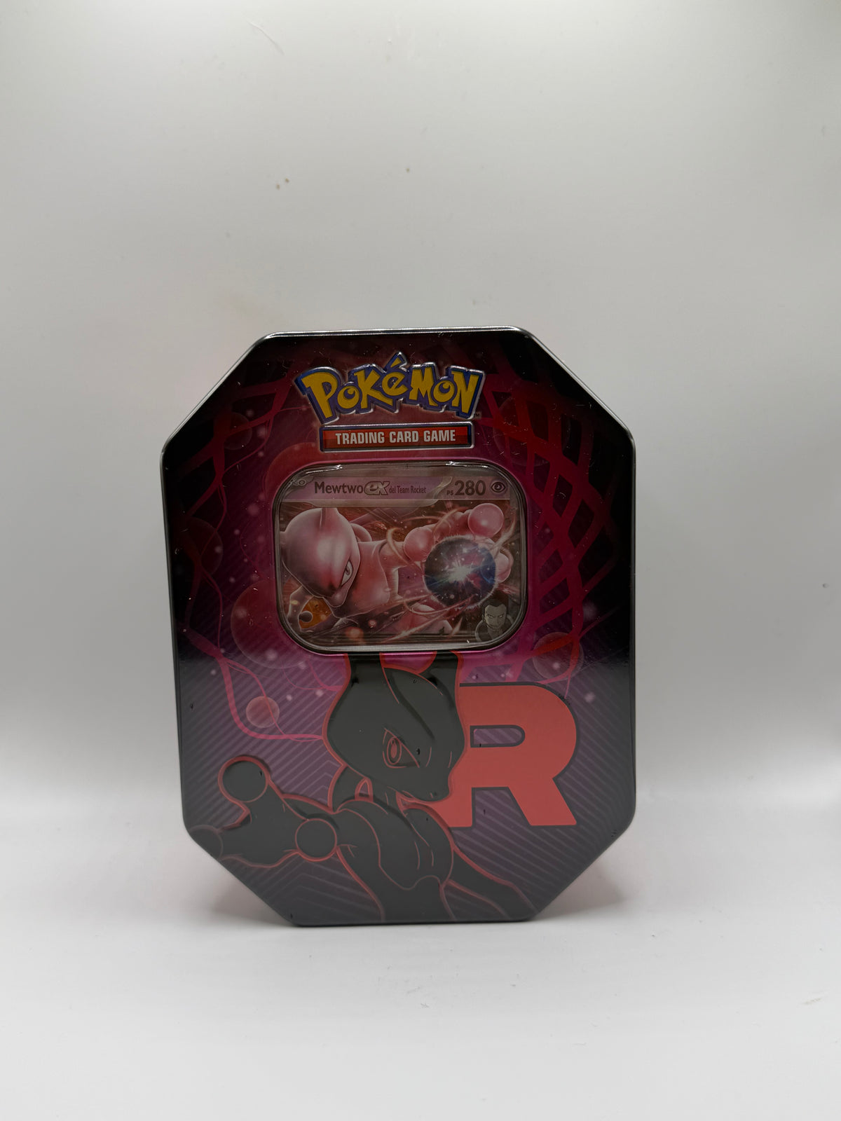 JCC Pokémon: Lata del Team Rocket - Mewtwo ex del Team Rocket (Lata Team Rocket)