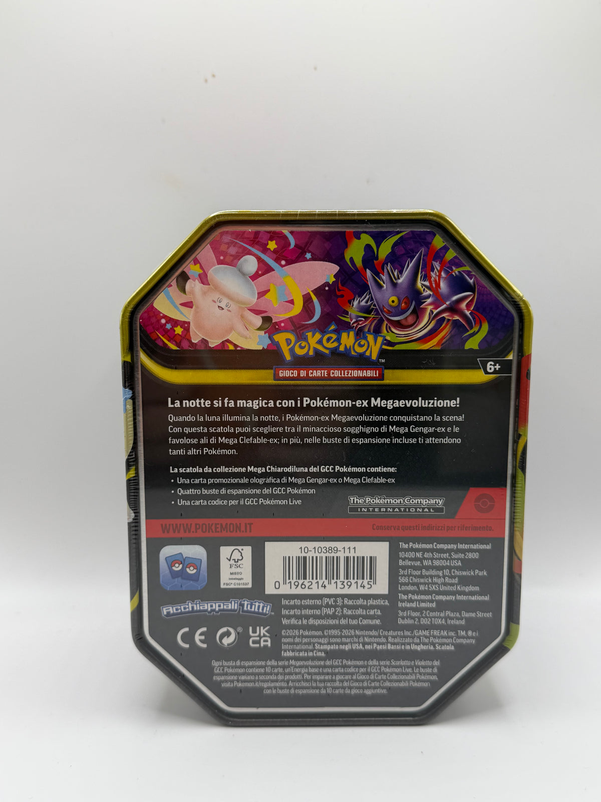JCC Pokémon: Megaevolución - Lata de colección Mega Gengar ex