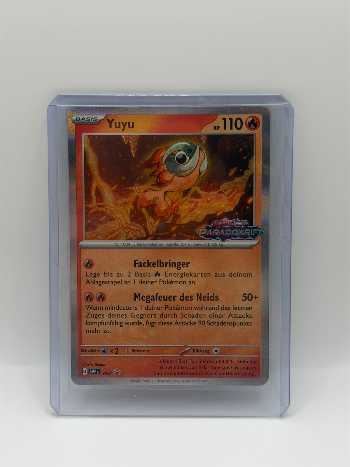 Pokémon TCG – Yuyu (Chi-Yu) 057 | Promo SVP (sello Paradoxrift) (Alemán)