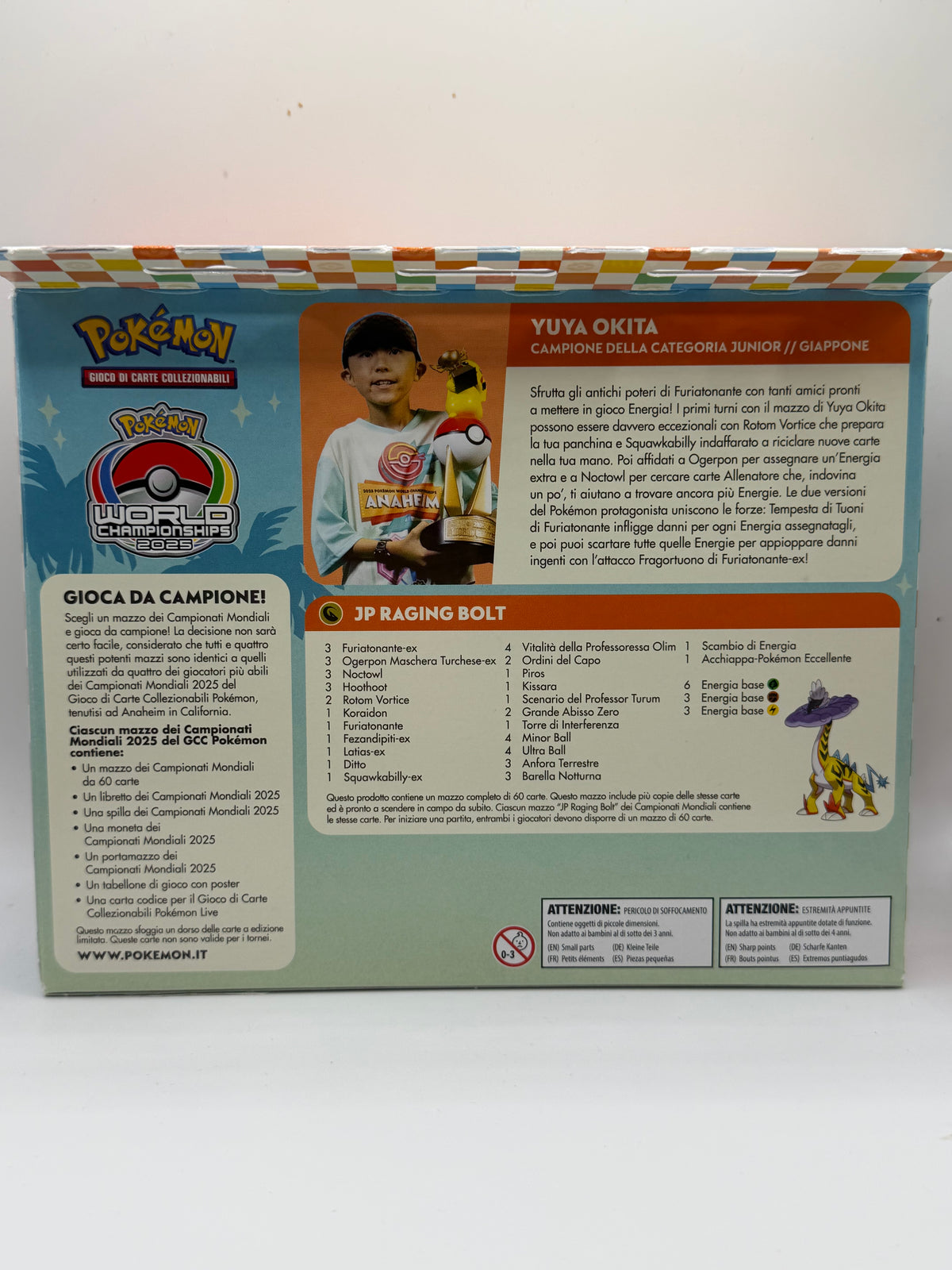 JCC Pokémon: Mazo de los Campeonatos Mundiales 2025 - Yuya Okita "JP Raging Bolt" (Mazo de los Campeonatos Mundiales 2025 - Anaheim)