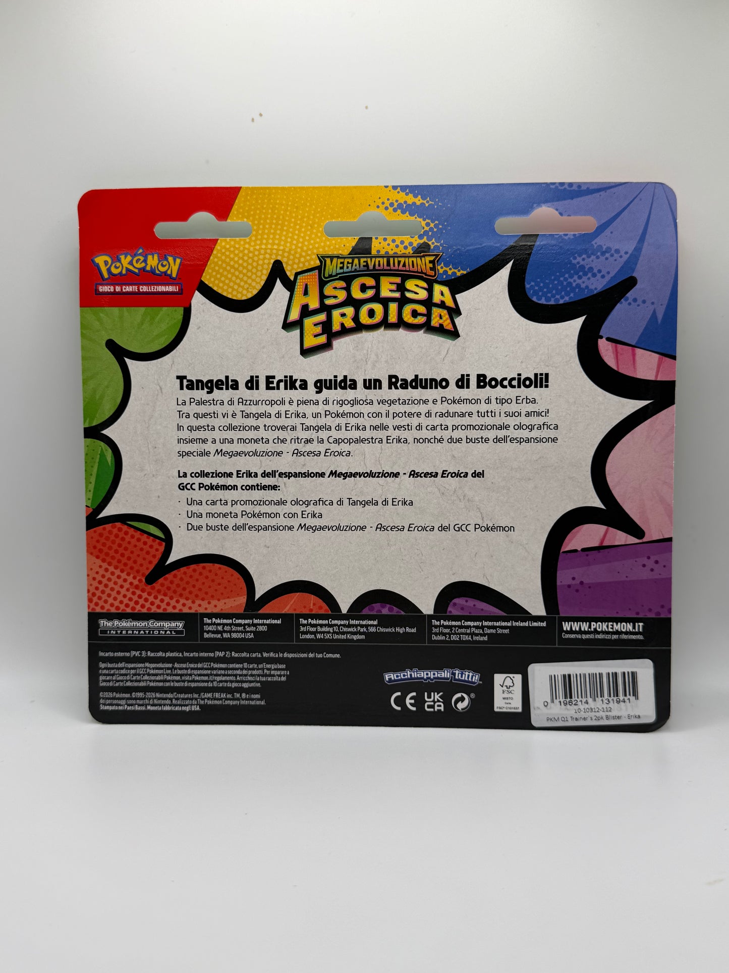JCC Pokémon: Blíster de 2 paquetes de Tangela de Erika - Ascenso Heroico de Megaevolución