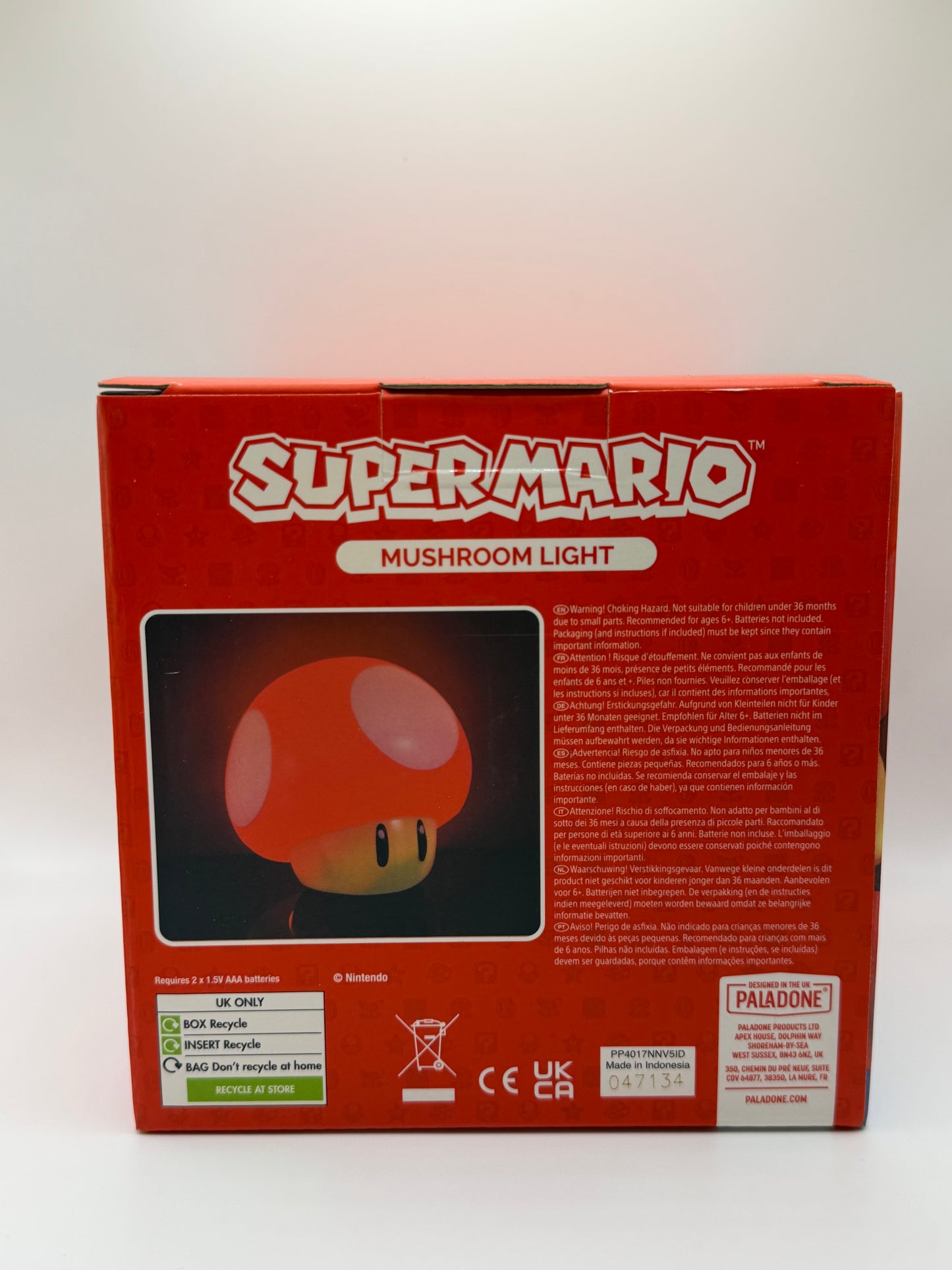 Lámpara Champiñón Super Mario con Sonido – Nintendo – Paladone