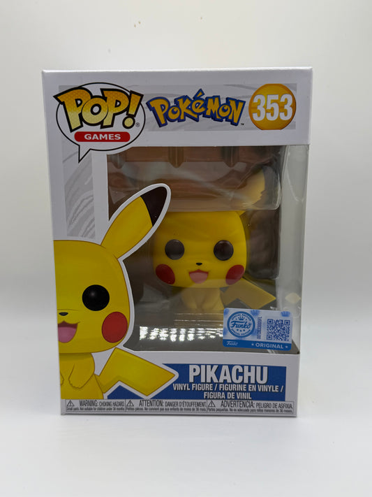 Funko Pop! Games: Pokémon - Pikachu #353 (Adhesivo de Edición Especial)