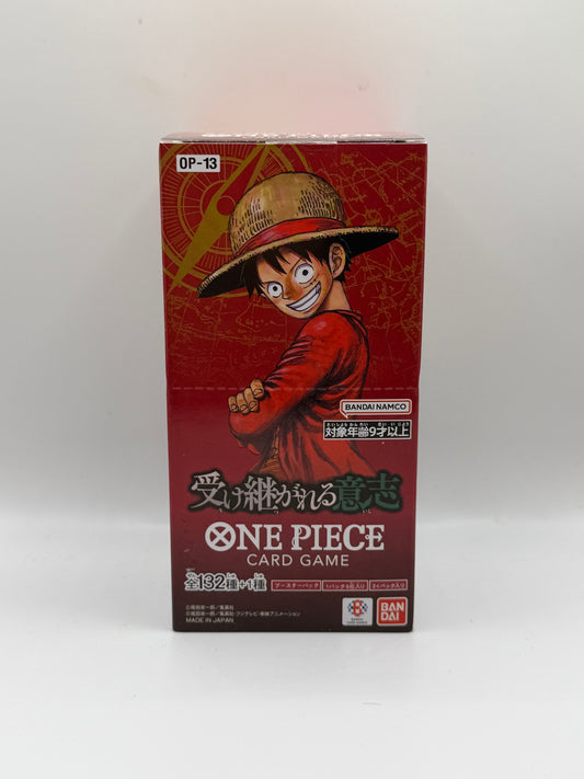 One Piece TCG: Caja de sobres japonesa Inherited Will (OP-13 - 受け継がれる意志 / Monkey D. Luffy)