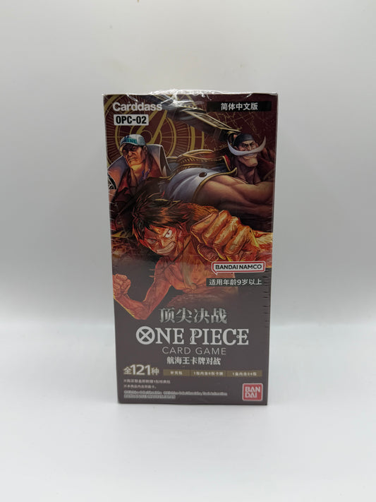 One Piece TCG: Caja de sobres Paramount War en chino simplificado (OPC-02 - Batalla cumbre / Arco de Marineford)