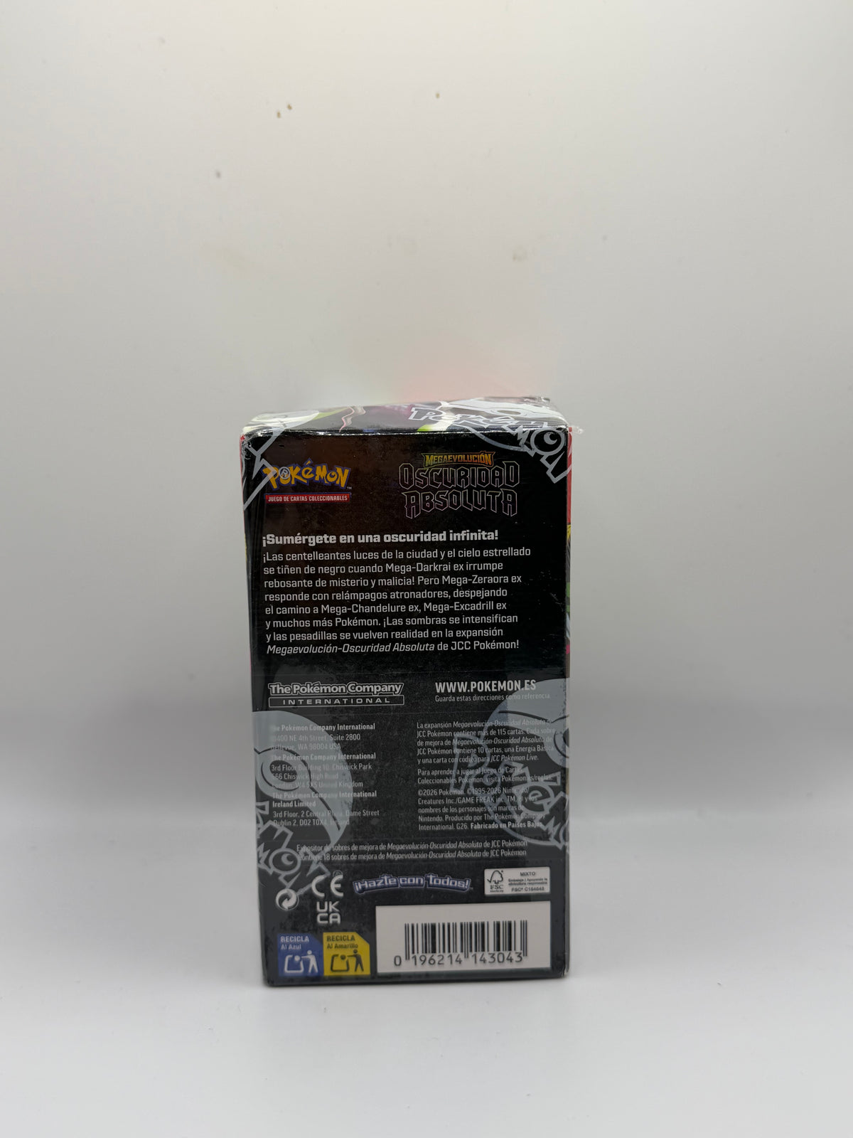 Pokémon TCG: Mega Evolución - Paquete de Mejora de Oscuridad Absoluta (Expositor de Sobres de Mejora)