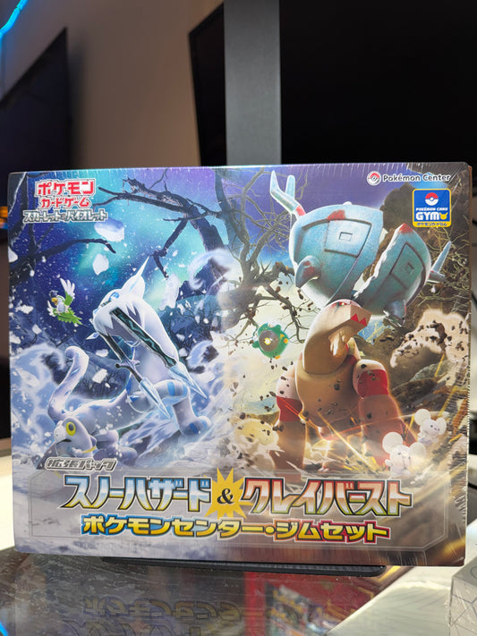 Juego de Cartas Coleccionables Pokémon: Serie Escarlata y Púrpura - Pokémon Center Gym Set de Snow Hazard y Clay Burst
