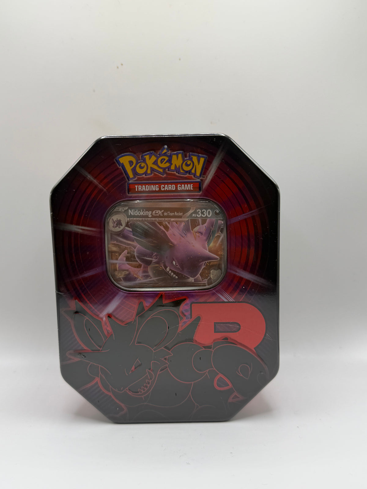 JCC Pokémon: Lata del Team Rocket - Nidoking ex del Team Rocket