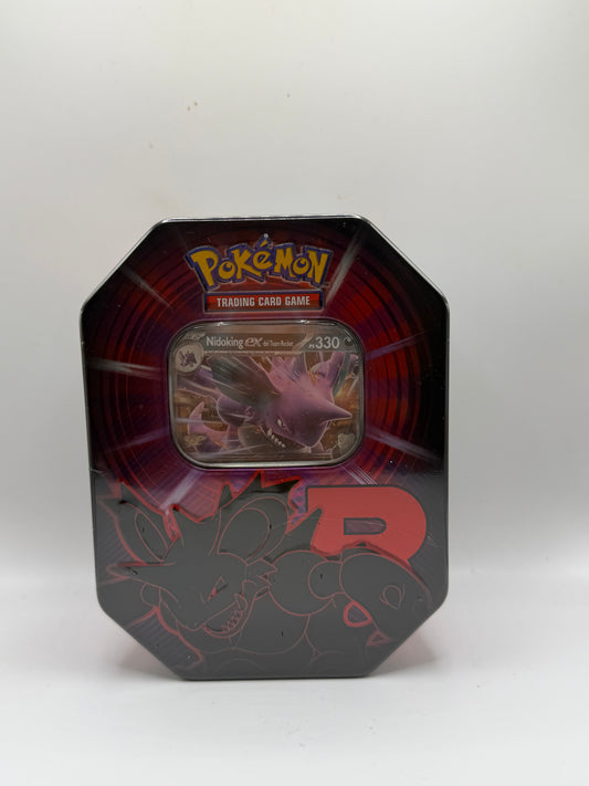 JCC Pokémon: Lata del Team Rocket - Nidoking ex del Team Rocket