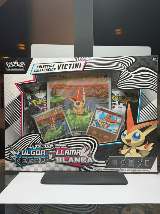 JCC Pokémon: Escarlata y Púrpura - Colección Ilustración de Victini: Fulgor Negro y Llama Blanca