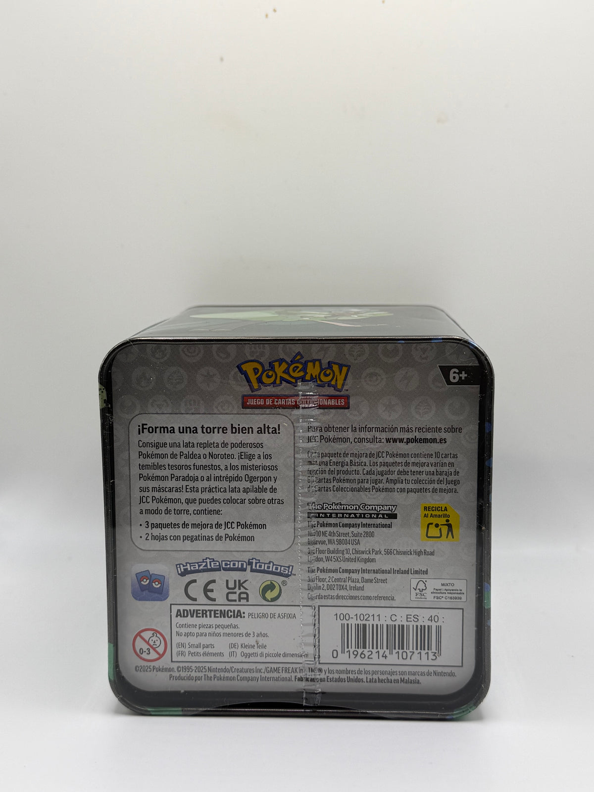 JCC Pokémon: Lata Apilable - Ogerpon / Máscara Pozofundamental