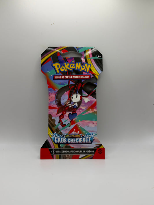 JCC Pokémon: Sobre con funda - Megaevolución Caos Creciente (Magearna)