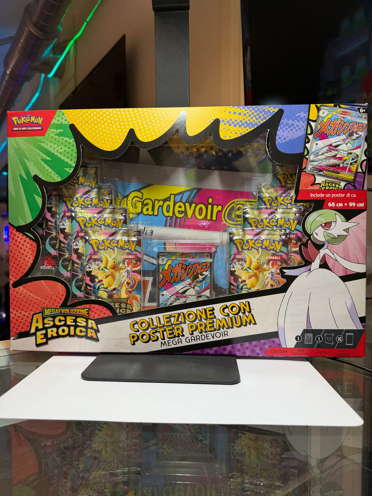 JCC Pokémon: Megaevolución - Colección con Póster Prémium de Héroes Ascendentes (Mega-Gardevoir)