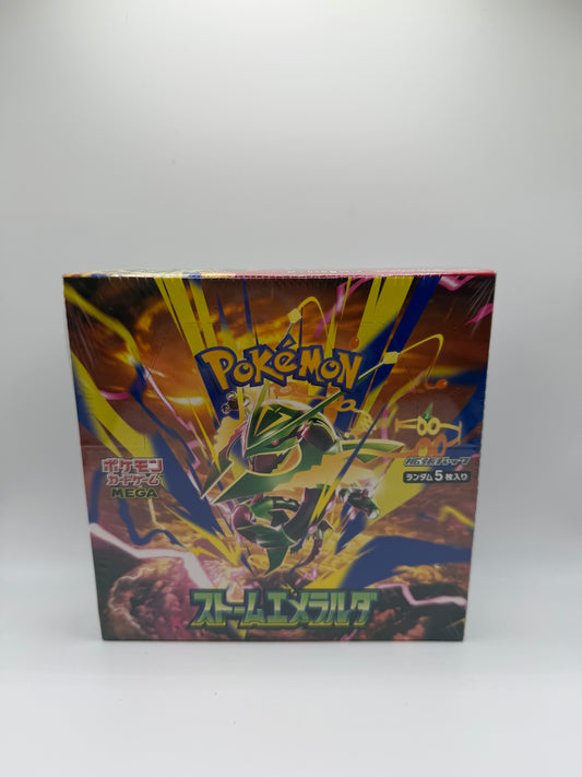 Megaevolución japonesa - Caja de sobres Storm Emerald (ストームエメラルド / Mega Rayquaza)