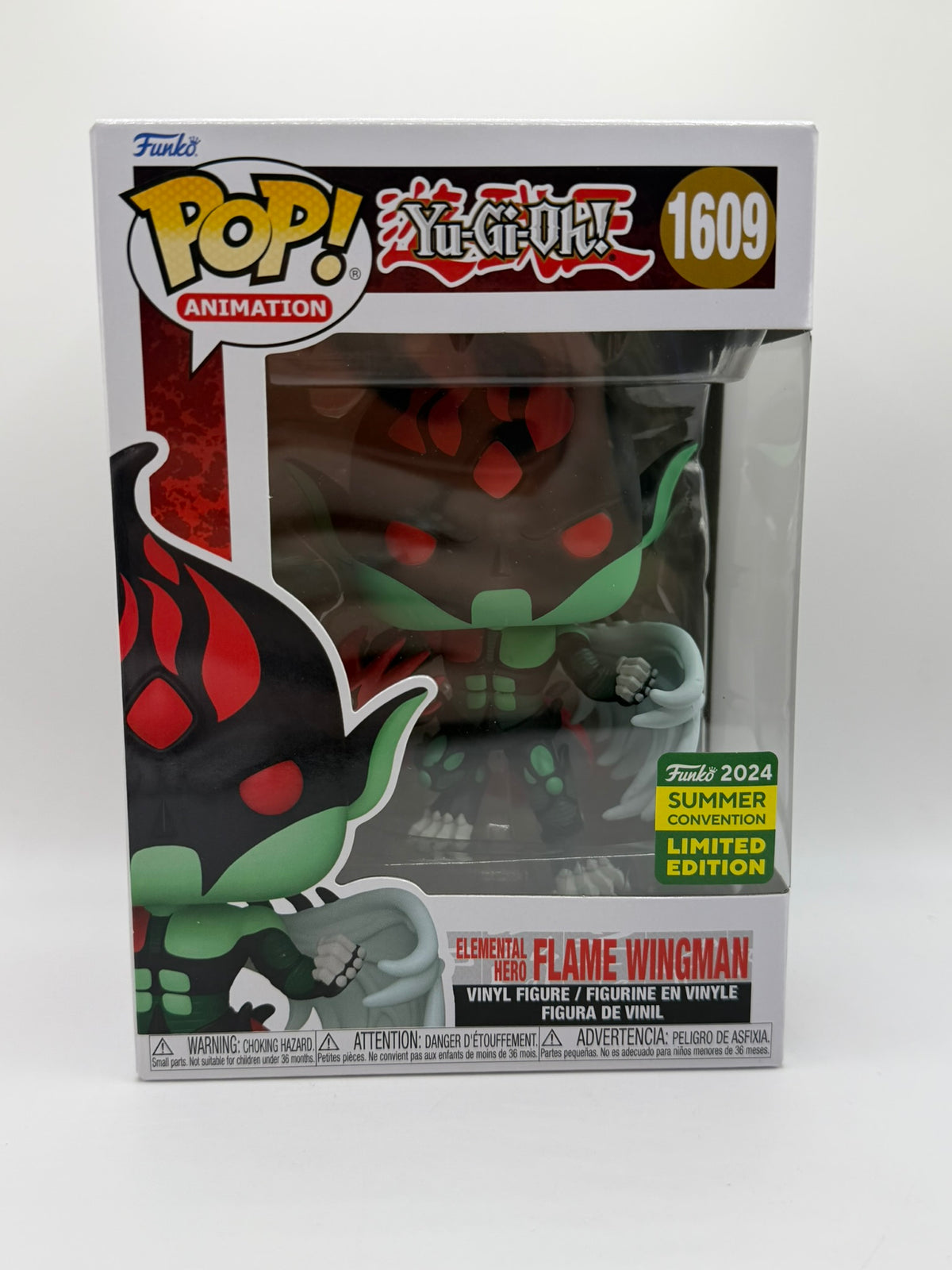 Funko Pop! Elemental Hero Flame Wingman #1609 – Yu-Gi-Oh! – 2024 Summer Convention Limited Edition