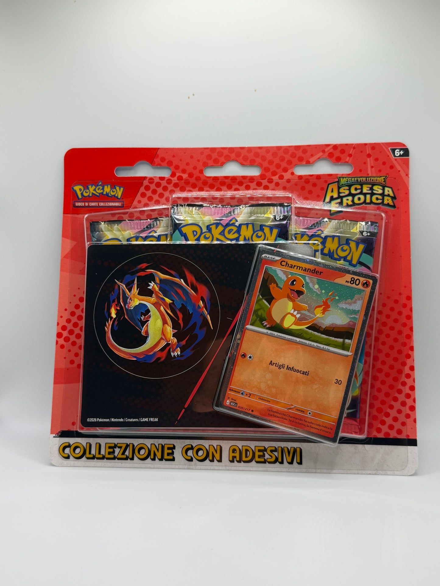 JCC Pokémon: Colección de pegatinas técnicas - Megaevolución Ascenso Heroico (Charmander)