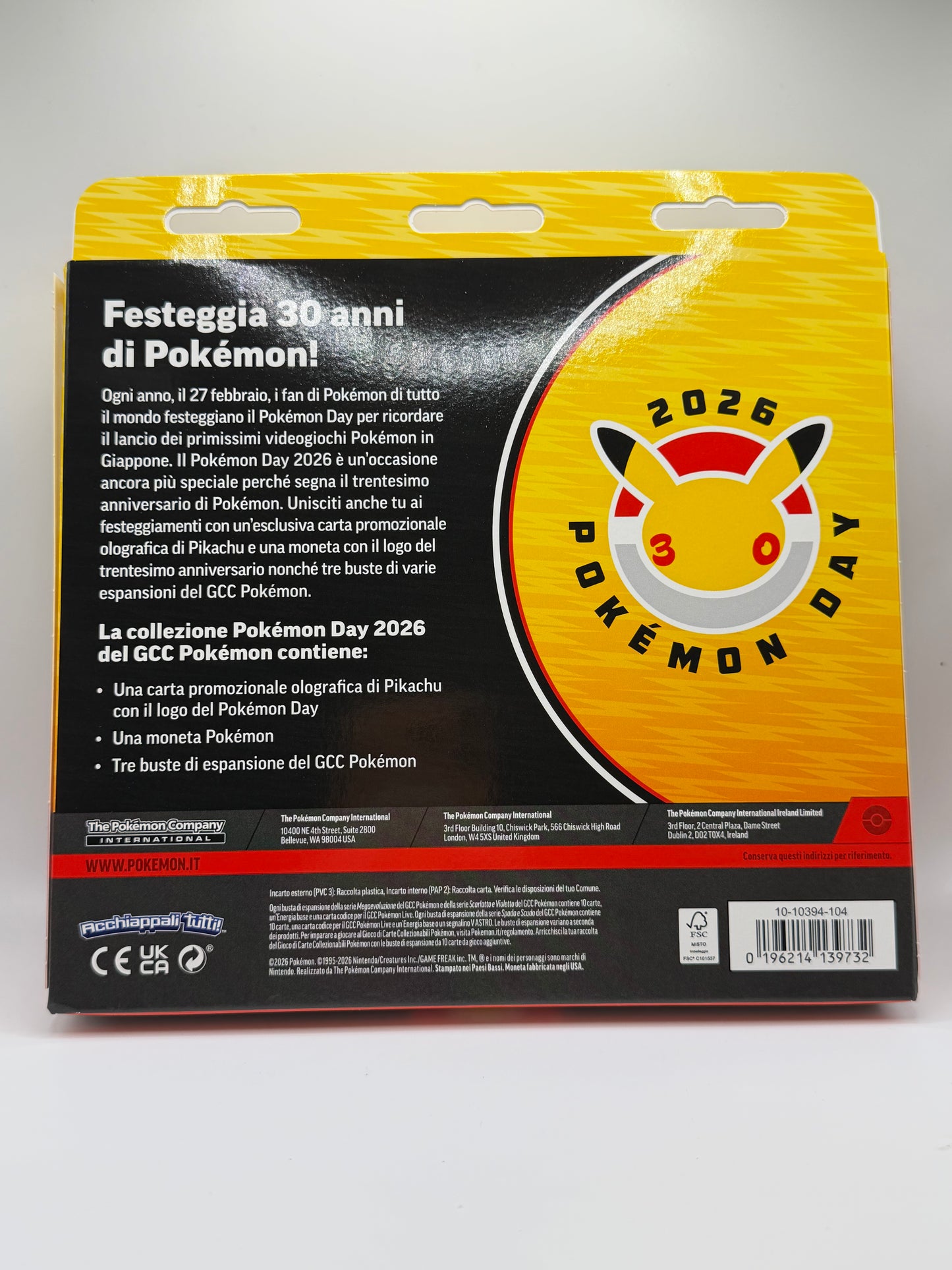 JCC Pokémon: Colección 30.º Aniversario del Día de Pokémon 2026 (Pikachu)