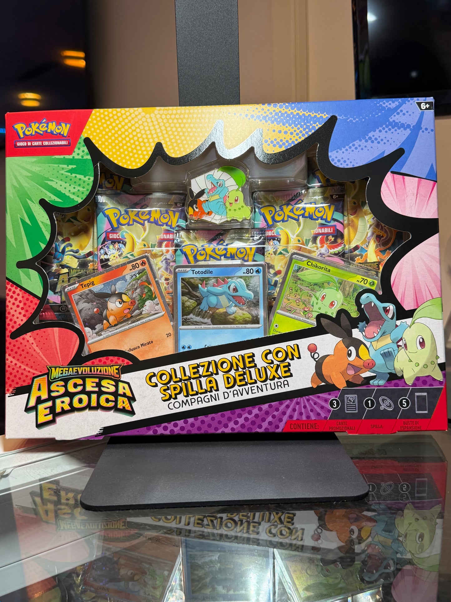 JCC Pokémon: Colección Pin Deluxe Compañeros de Aventura - Ascenso Heroico de Megaevolución