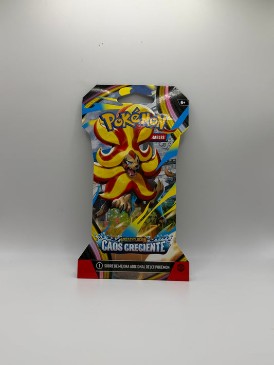 JCC Pokémon: Sobre con funda - Caos Creciente de Megaevolución (Mega Pyroar)