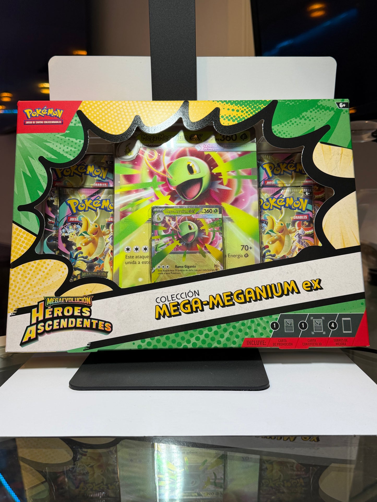 JCC Pokémon: Colección Mega-Meganium-ex - Megaevolución Héroes Ascendentes