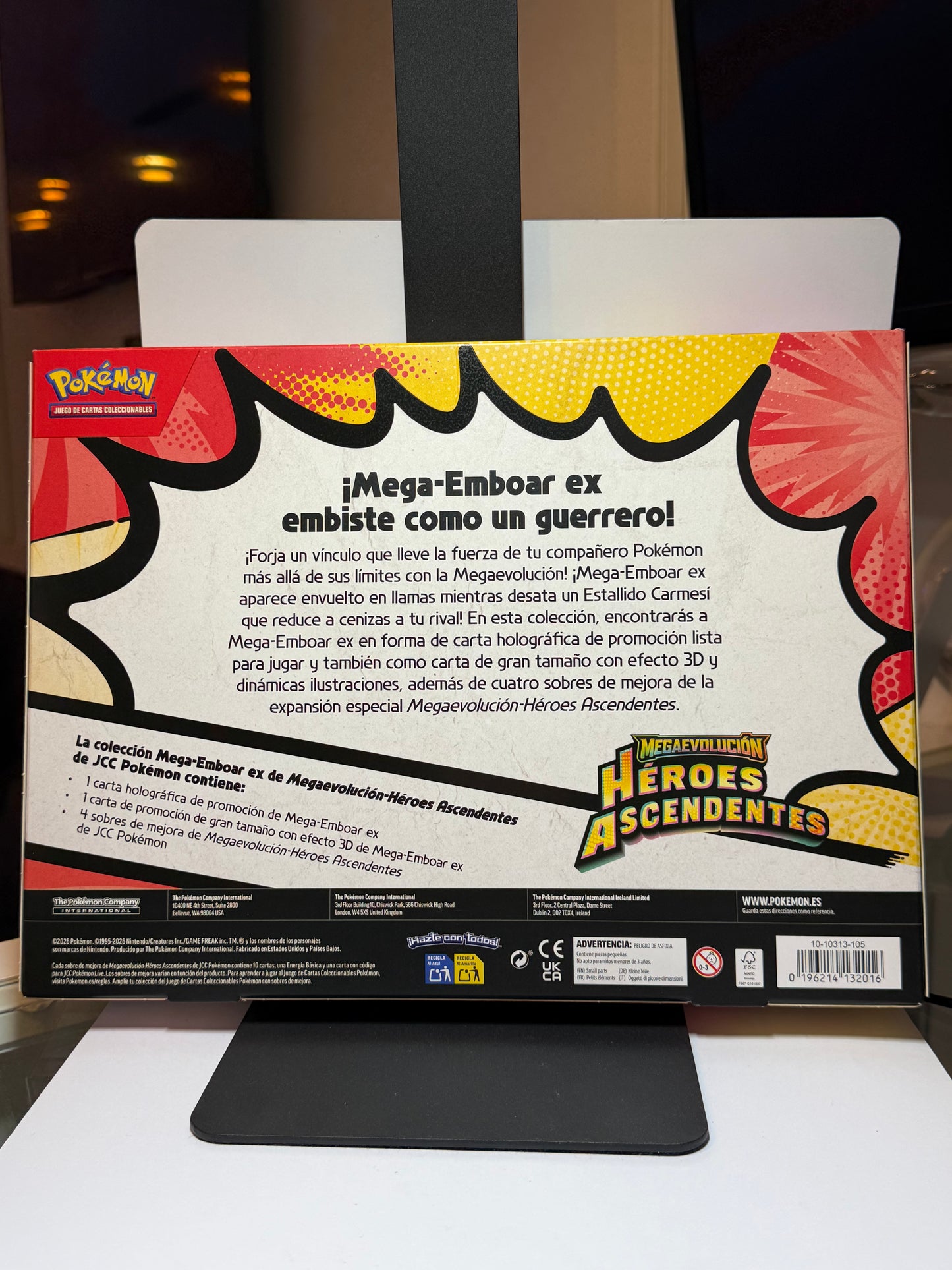 JCC Pokémon: Colección Mega-Emboar-ex - Megaevolución Héroes Ascendentes
