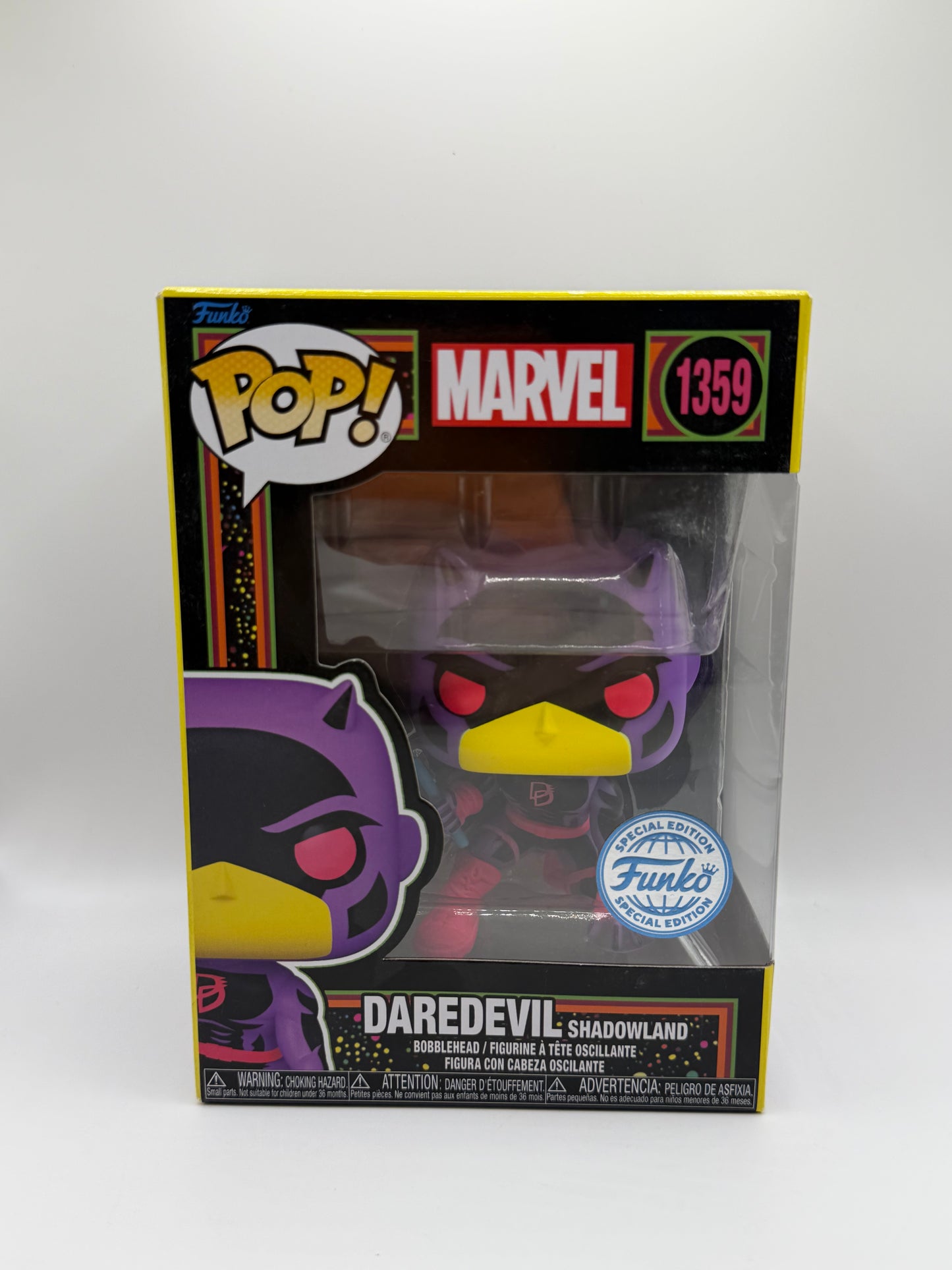 Funko Pop! Daredevil Shadowland (Blacklight) #1359 – Marvel – Special Edition