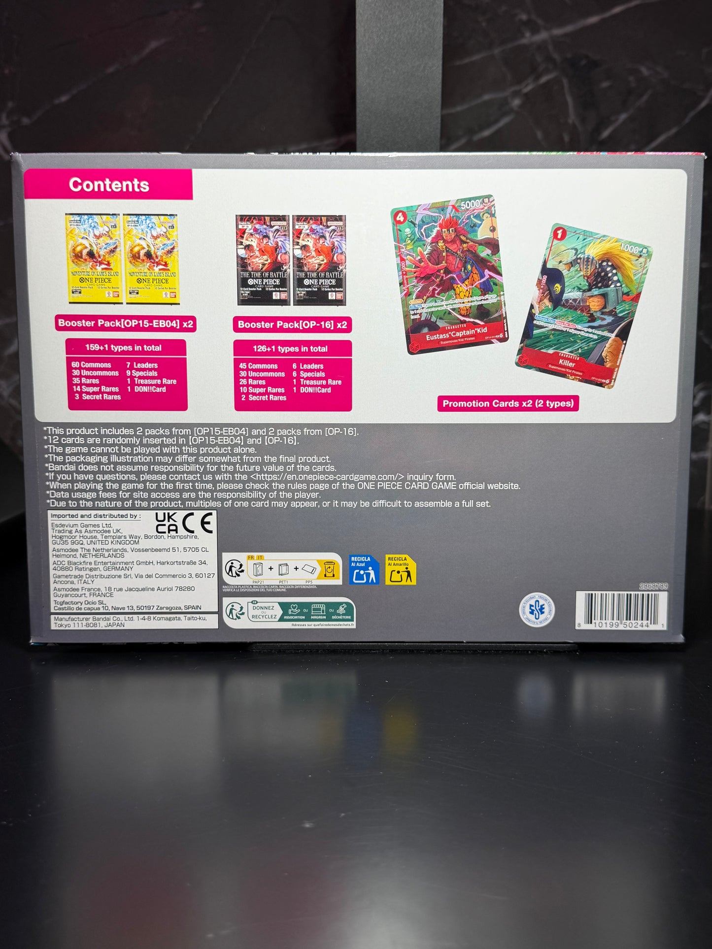 One Piece Card Game – Illustration Box Vol. 8: Kid / Killer (IB-08) | Inglés