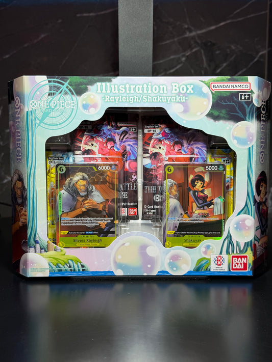 One Piece Card Game – Caja de ilustraciones Vol. 7: Rayleigh / Shakuyaku (IB-07) | Inglés